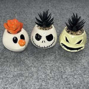 Disney Nightmare Before Christmas Jack Zero Oogie Mini Succulent Halloween Decor